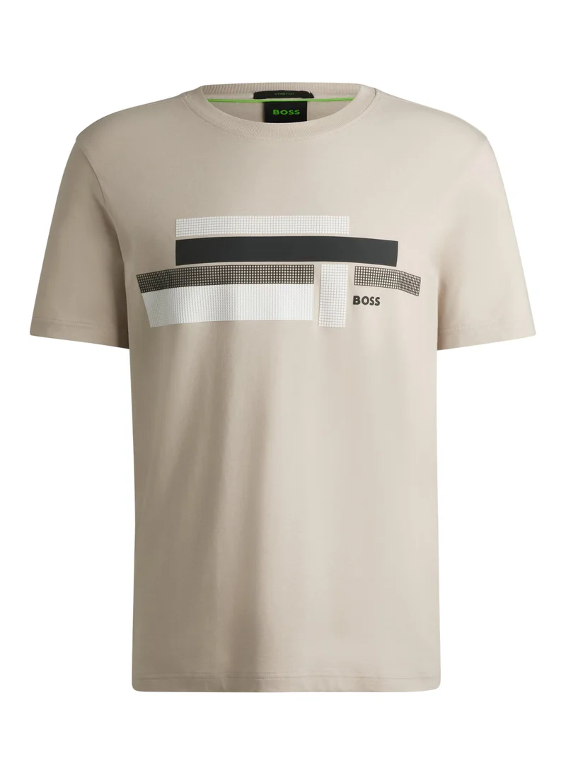 بوس Relaxed-fit T-shirt in stretch fabric with logo artwork