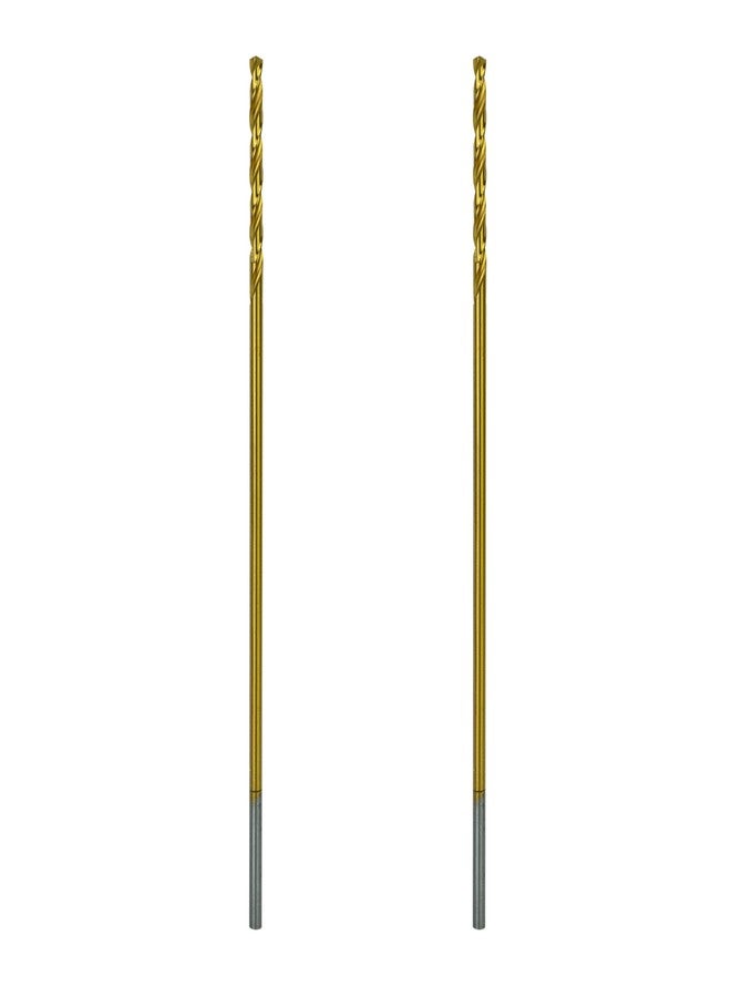 Greycore Tools 1/8 Inch x 6 Inch Cobalt Aircraft Extenions Bit - 2 Pack, Industrial Titanium Coating, Cobalt Drill Bits for Metal, Wood, Plastic - Image 1