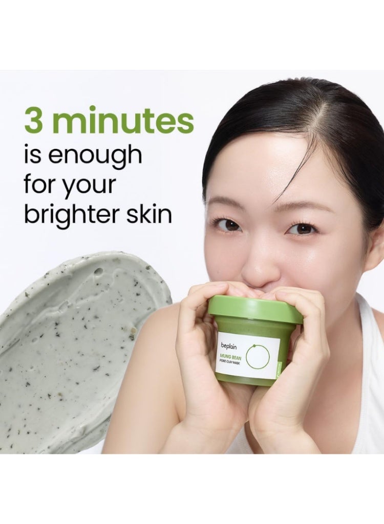 beplain Mung Bean Pore Clay Mask 120ml – Korean 3-in-1 Clay Mask for Blackhead Removal, Deep Pore Cleansing & Sebum Control - Image 5
