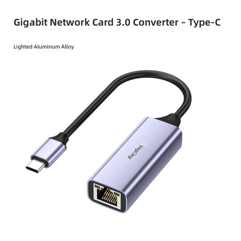 محول إيثرنت USB Type-C إلى RJ45 من ويج، بطاقة شبكة جيجابت 2.5 جيجابت/ثانية للابتوب، USB 3.0 إلى LAN