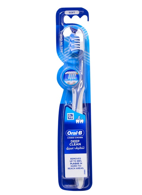 Oral-B Criss-Cross Deep Clean All in one soft 1Toothbrush,Multicolor