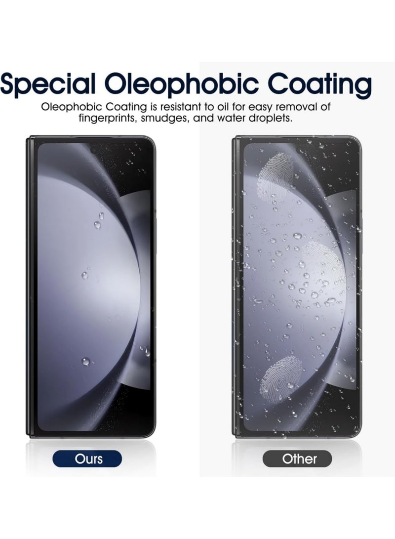 اووكاي [10 في 1] واقي شاشة Samsung Galaxy Z Fold 7، غشاء مرن من مادة TPU، 2 داخلي + 2 خارجي + 2 مفصل + 2 خلفي + 2 غشاء حماية مقوى للعدسة [خالي من الفقاعات عالية الدقة] - Image 3