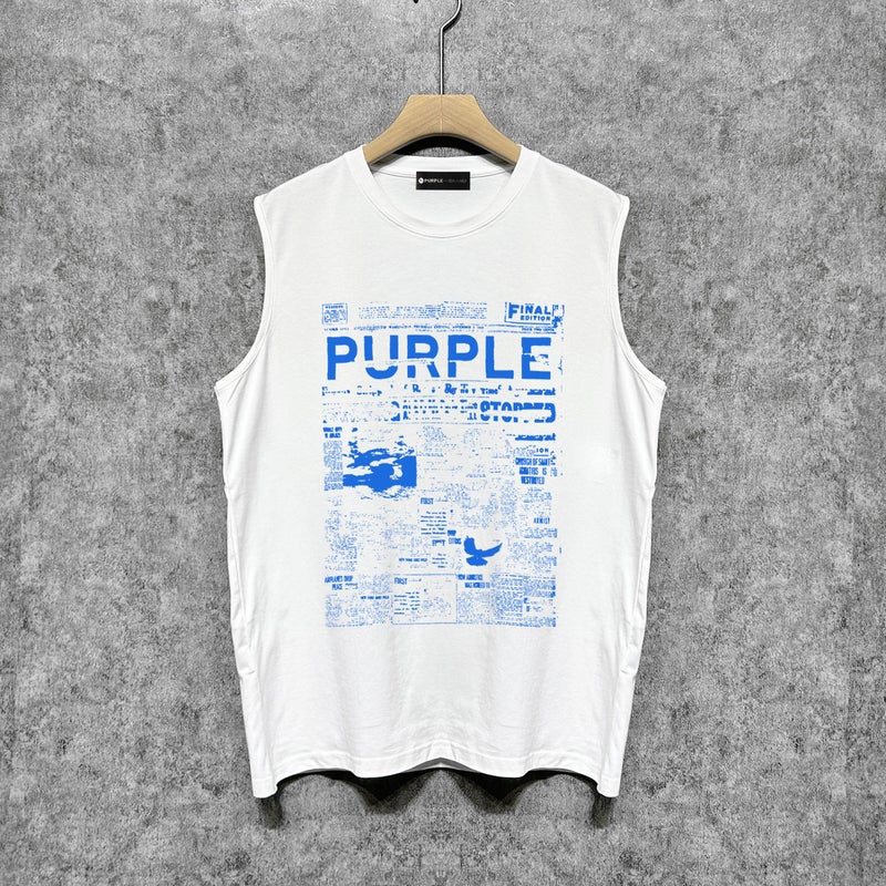 Long-Term Availability, , Trendy Brand Purple T Shirt, Sleeveless T-Shirt Vest - Image 4