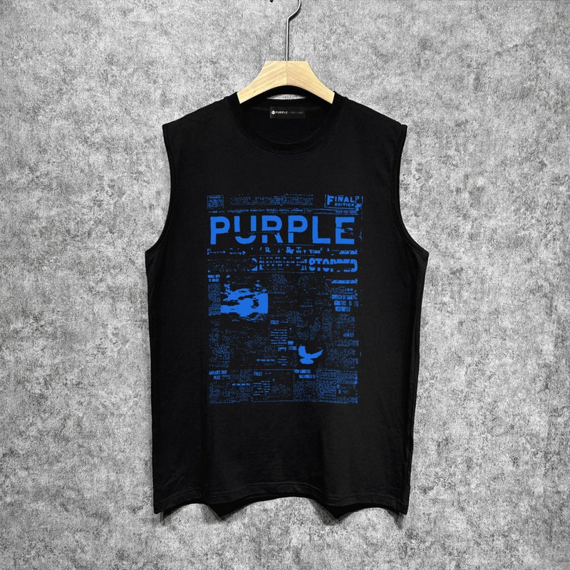 Long-Term Availability, , Trendy Brand Purple T Shirt, Sleeveless T-Shirt Vest - Image 3
