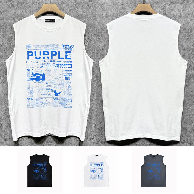 Long-Term Availability, , Trendy Brand Purple T Shirt, Sleeveless T-Shirt Vest - Image 2