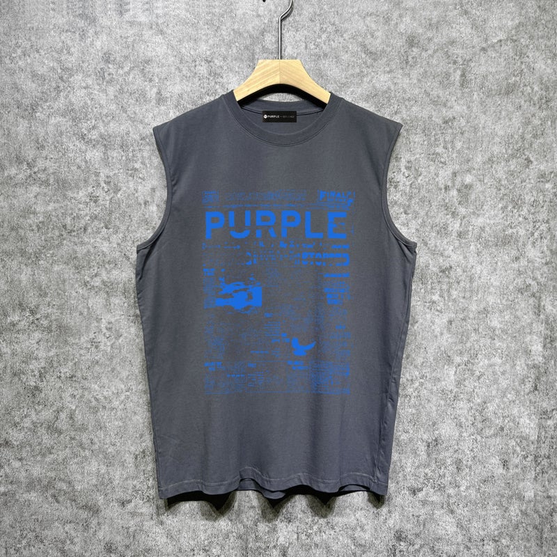 Long-Term Availability, , Trendy Brand Purple T Shirt, Sleeveless T-Shirt Vest - Image 5