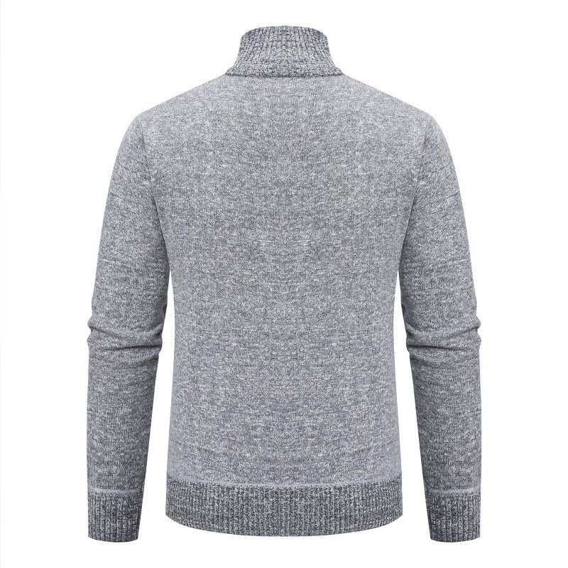 Mylldey Mens Sweater Cardigan Full Zip Knitted Long Sleeve Sweaters Men Workout Outfits(LightGray, M) - Image 3