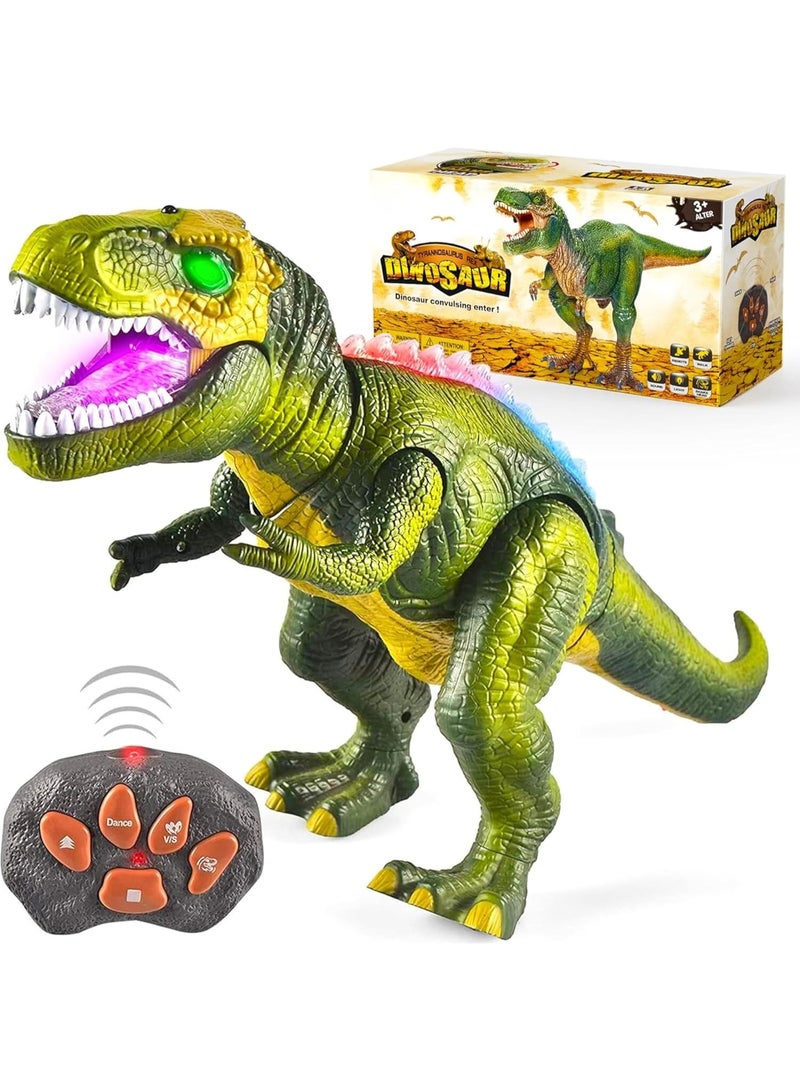 ARGT LED Remote Control Dinosaur Toy – Walking & Roaring T-Rex with Light-Up Eyes, Moving Head, Realistic Sounds – Interactive Jurassic Toy for Kids, Boys & Girls, Ideal Birthday - Image 1