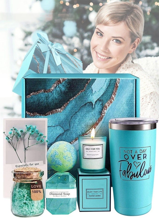 كيلا هدايا عيد ميلاد للنساء، مجموعة سلة هدايا سبا للاسترخاء، أفكار هدايا فريدة للنساء، هدايا للأم والأخت والصديقة المقربة والزوجة وزميلة العمل والمعلمة والممرضة - Image 1