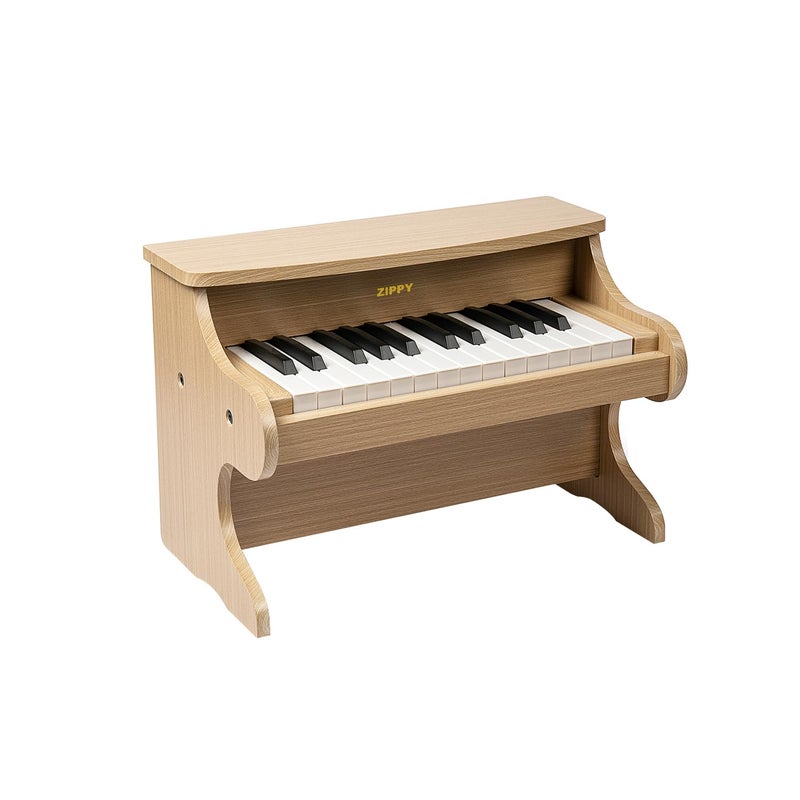 ZIPPY Kids Piano Keyboard 25 Keys Digital Piano for Kids Mini Music Educational Instrument Toy Wood Toy for Toddlers Girls Boys Oak - Image 2