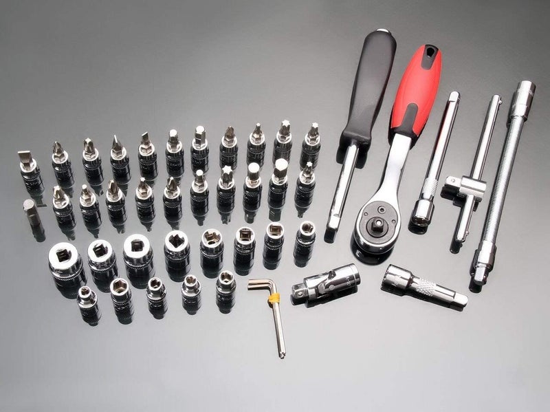 Paghadi PAGHADI 46 in 1 Pcs Tool Kit Screwdriver Set and Socket Set Wrench Set 14 inch Drive Socket Set Multi Purpose Combination Tool Case Precision Socket Set  - Image 4