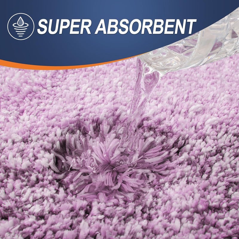 OLANLY Bathroom Runner Rugs Mat 47x17, Extra Soft Absorbent Microfiber Bath Rugs, Rubber Backing, Quick Dry, Long Bath Mats for Bathroom, Tub and Shower, Home Decor Accessories, Pinkish-Purple - Image 3