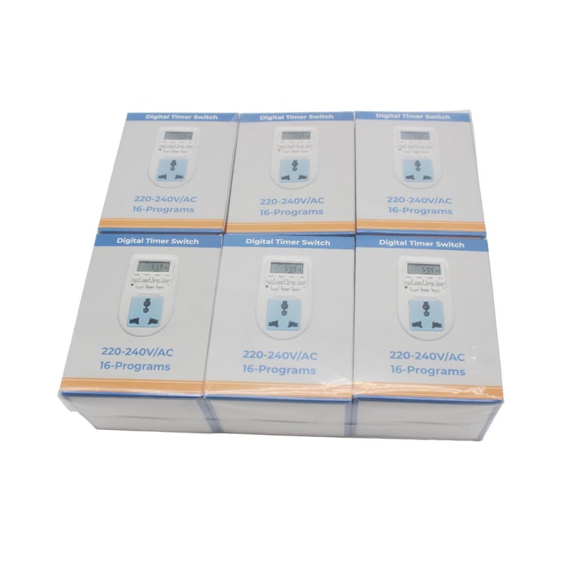 Quick Sense (Qs-T1): Digital Programmable Electronic Timer for Mobile and Laptop Charging, Lighting Control (6 Pcs Pack) - Image 2