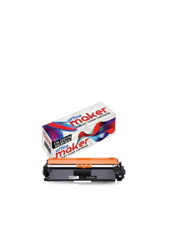 Office Maker 17A CF217A Laserjet Toner Cartridge for HP Printer Black - Image 1