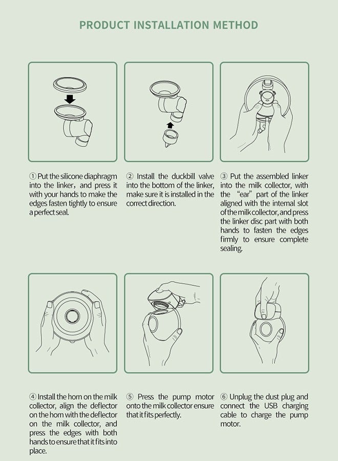 Arabest Electric Wearable Breast Pump Painless, Hands-Free, Comfortable Suction, , Low Noise, 2 Modes, 5-Level Breast Pump, Wireless Portable Breast Pump, Care for Mother and Baby - Image 4