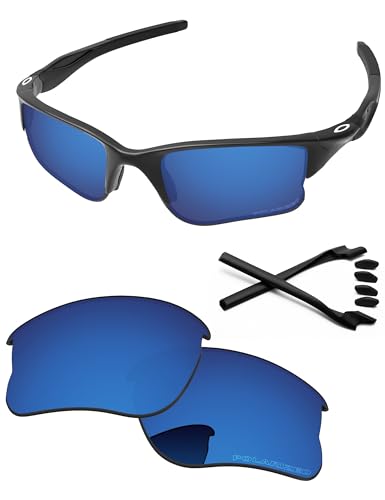 PapaViva Replacement Lenses & Rubber Kits for Oakley Half Jacket 2.0 XL OO9154 62mm Sunglass Deep Water Polarized - Image 2