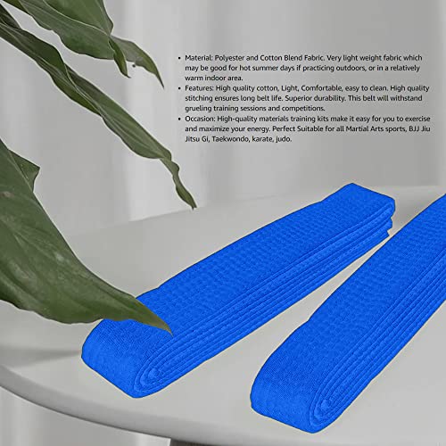 Hithop 8.6ft Long Soft Belt for Martial Arts Karate Taekwondo Judo (Blue) - Image 5