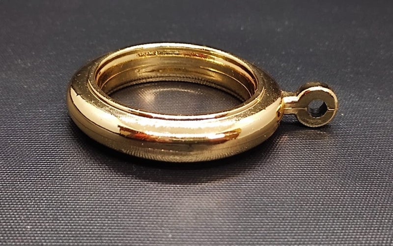 FAPBADRI Heavy Quality Plastic Curtain Rings Standard Size for Any 1 inch Curtain RodPipe Provision to Insert a Hook at The end of The Ring Colour Golden Glossy 50 Pieces - Image 4