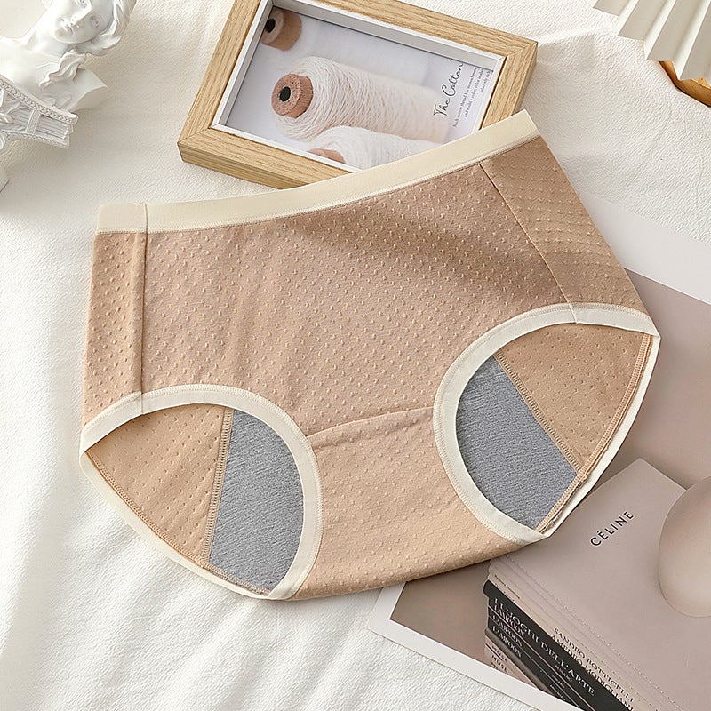 Mid-Rise Cotton Menstrual Panties for Women Pink  - Image 3