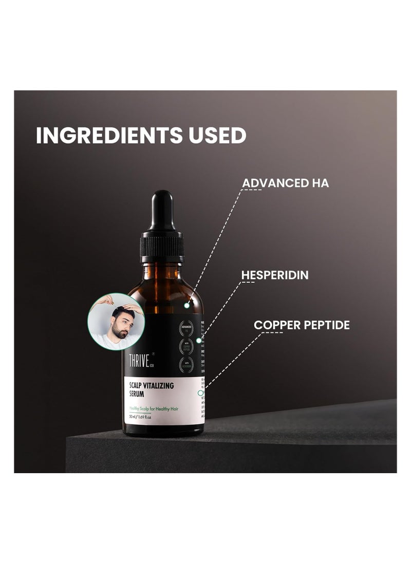 THRIVECO - ThriveCo Scalp Vitalizing Serum | Tightens Scalp Skin, Combats Inflammation, Gives Hydration, Prevents Hair Breakage, Makes Hair Stronger From The Roots & Promotes Hair Growth | For Men & Women | 50ml - Image 1