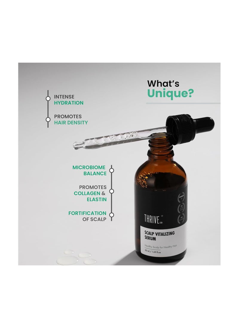 THRIVECO - ThriveCo Scalp Vitalizing Serum | Tightens Scalp Skin, Combats Inflammation, Gives Hydration, Prevents Hair Breakage, Makes Hair Stronger From The Roots & Promotes Hair Growth | For Men & Women | 50ml - Image 1