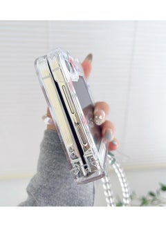 General Samsung Galaxy Z Flip 6 Cute Butterfly Design Clear Case, Hard PC Case for Z Flip 6 with Cute Lanyard Butterfly  - Image 2