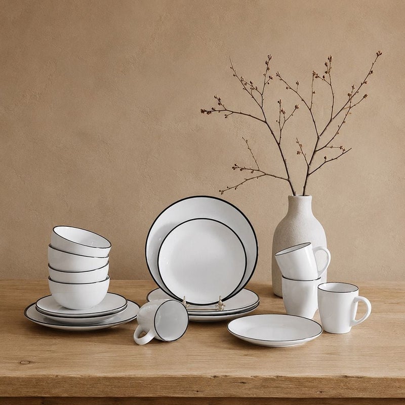 DANUBE HOME Noor 16-Piece Stoneware Dinner Set for Home Dining - Image 1