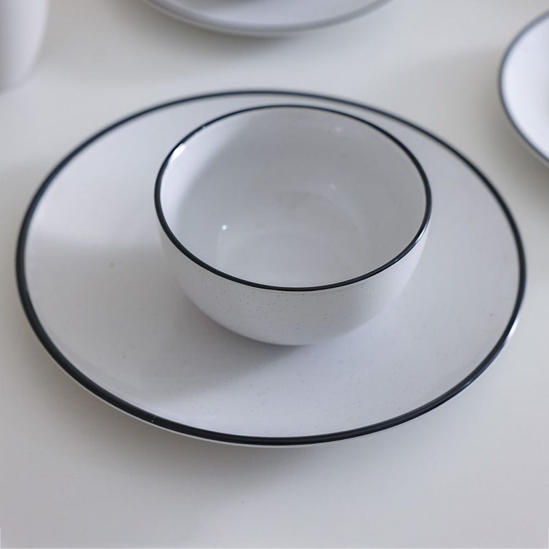DANUBE HOME Noor 16-Piece Stoneware Dinner Set for Home Dining - Image 3
