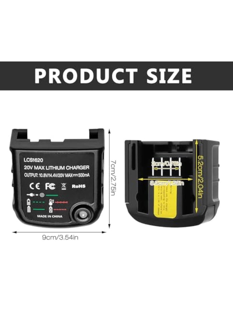 KASTWAVE - LithiumIon Battery Charger for Black & Decker, Fast Charger, 18V Lithium Ion Battery LBXR20 LBXR20-OPE LB20 LBX20 LBX4020 LB2X4020 LBXR2020-OPE, Replacement LCS1620 for Black & Decker - Image 1