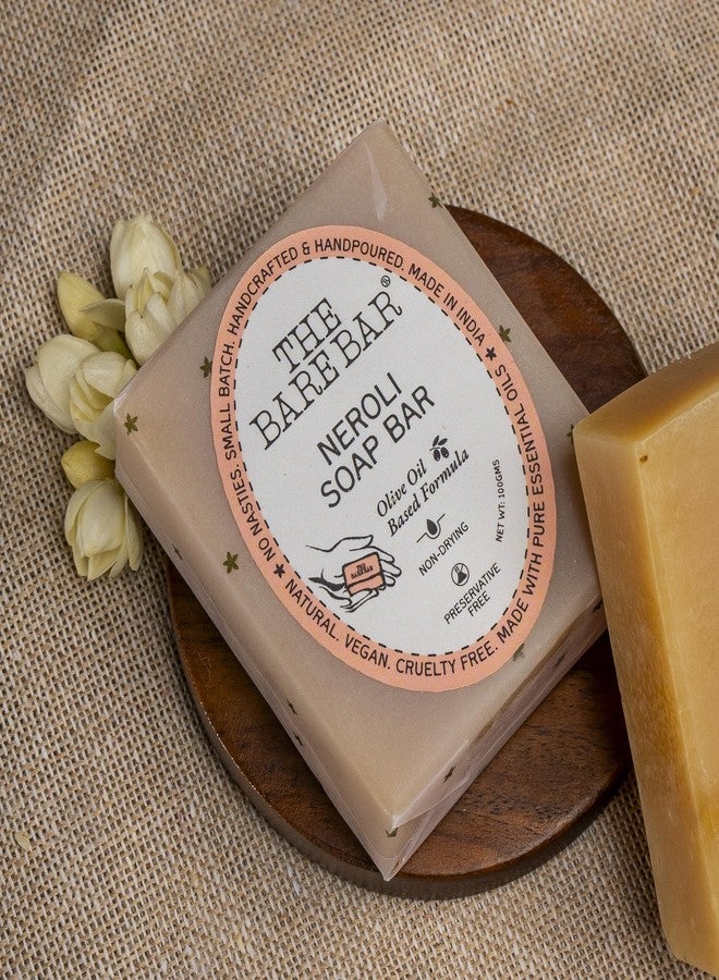 The Bare Bar Neroli Soap Bar - 100 gm | Natural & Organic Handmade Bathing Soap for men and women | Paraben and Sulphate free | Vegan Soap with Essential Oils - Image 4