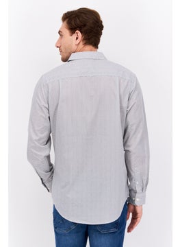 Van Heusen Men Regular Fit Long Sleeve Allover Print Dress Shirt, White  - Image 3
