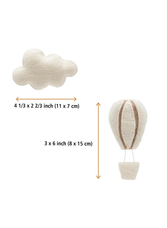 GLACIART ONE Hot Air Balloon & Cloud Decoration | Hanging Wall Decor, Bedroom Wall Banners, Room Accessories or Ceiling Mobile | Use for Garland or Crib | Great Gift Idea - Image 5