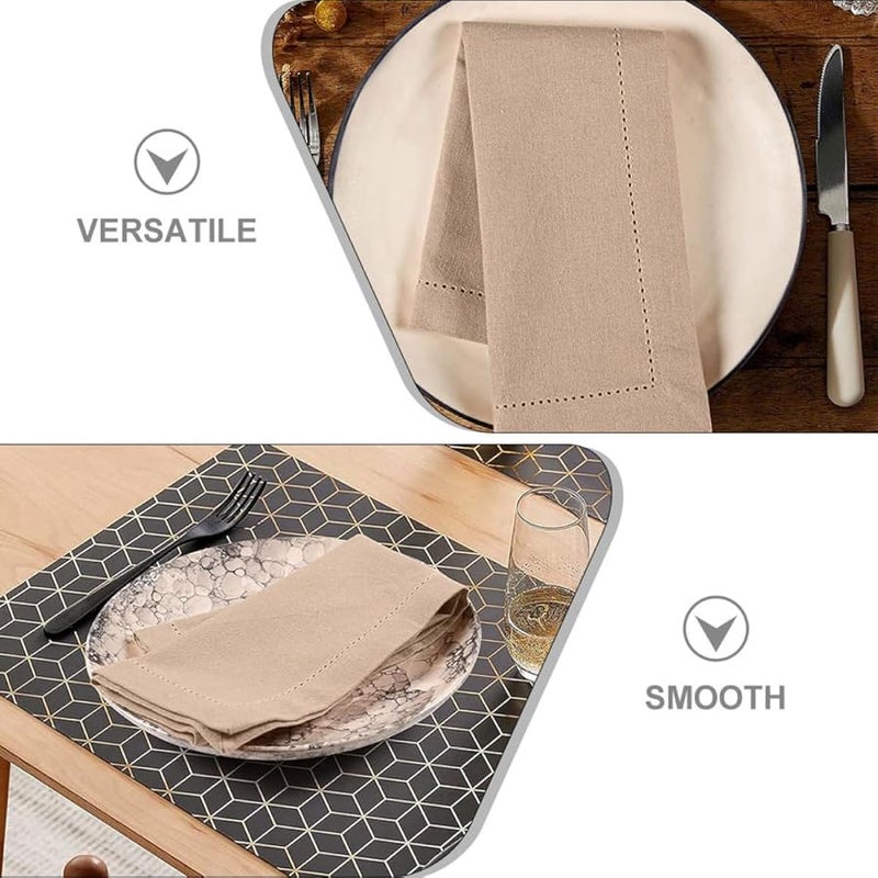 أونومور مناديل العشاء القماشية القابلة لإعادة الاستخدام، سجادة طاولة ناعمة وأنيقة لحفلات الزفاف والفعاليات والمنزل واستخدام المطاعم - Image 4