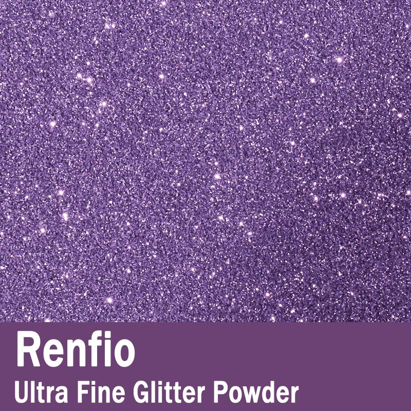 Renfio Ultra Fine Glitter Powder Metallic Resin Glitter 2.11 Oz (60g) PET Flakes Crafts Sequins 1/128" 0.008" 0.2mm Epoxy Chips Flakes for Tumblers Slime Decoration - Amethyst - Image 2