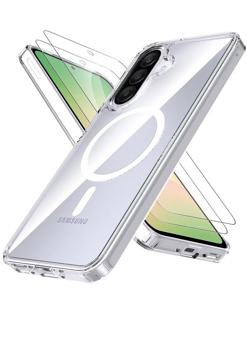 TIGER 2 in 1 Samsung A56 5G Case Compatible with Magsafe Anti Yellow with Screen Protector,ShockProof Cover for Samsung Galaxy A56 5G (2025) - Image 1