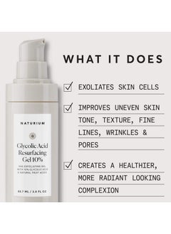 NATURIUM Glycolic Acid Resurfacing Gel 10% Aha Exfoliating Gel With Natural Fruit Acids 3.3 Oz  - Image 3
