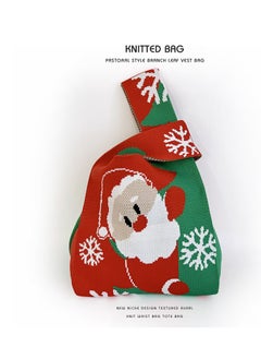 Cute Christmas Knitted Candy Bag, Crossbody Handbag, Tote Bag, Handheld Wrist Bag, High-End Woven Bag