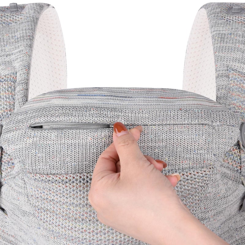 Bebamour Knit Baby Carrier Newborn to Toddler -Lightweight Baby Wrap Carrier 3-in-1 Baby Carrier Front and Back Carry (Grey,7-32 lbs) - Image 5