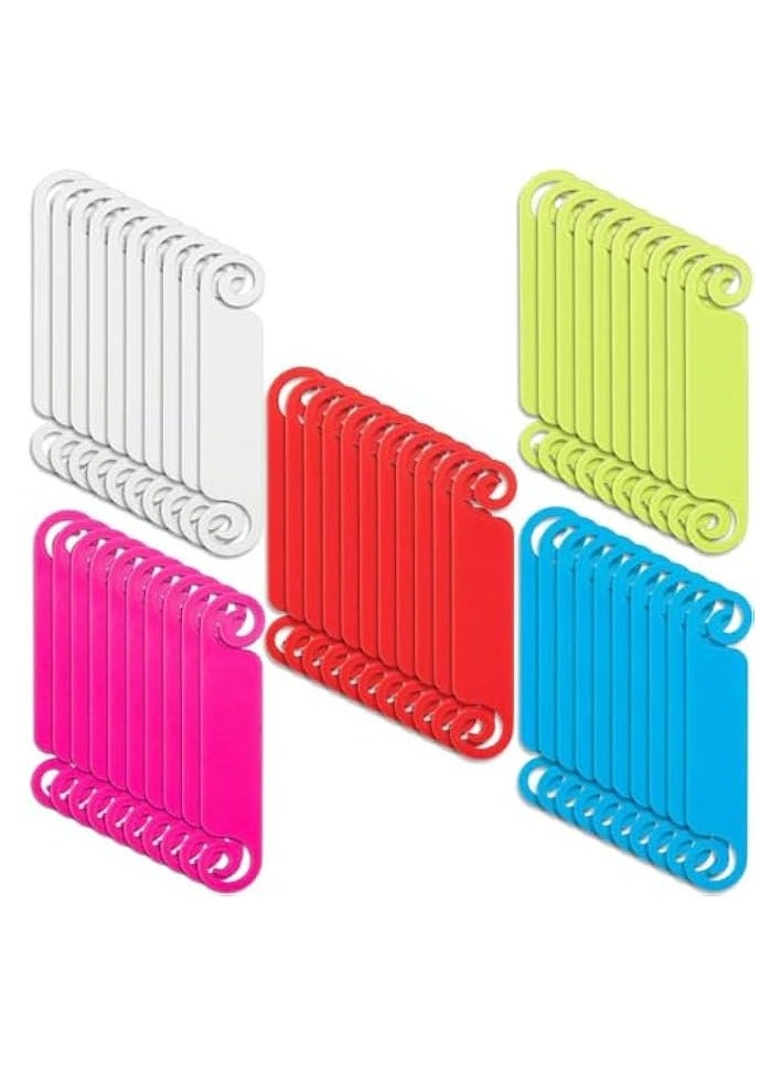 بروماس علامات الكابلات، ملصقات إدارة الكابلات، ملصقات الكابلات متعددة الألوان، علامات تعريف السلك، علامات نظام العلامات، منظم السلك، لشاحن هاتف تلفزيون USB للكمبيوتر (50 قطعة) - Image 1