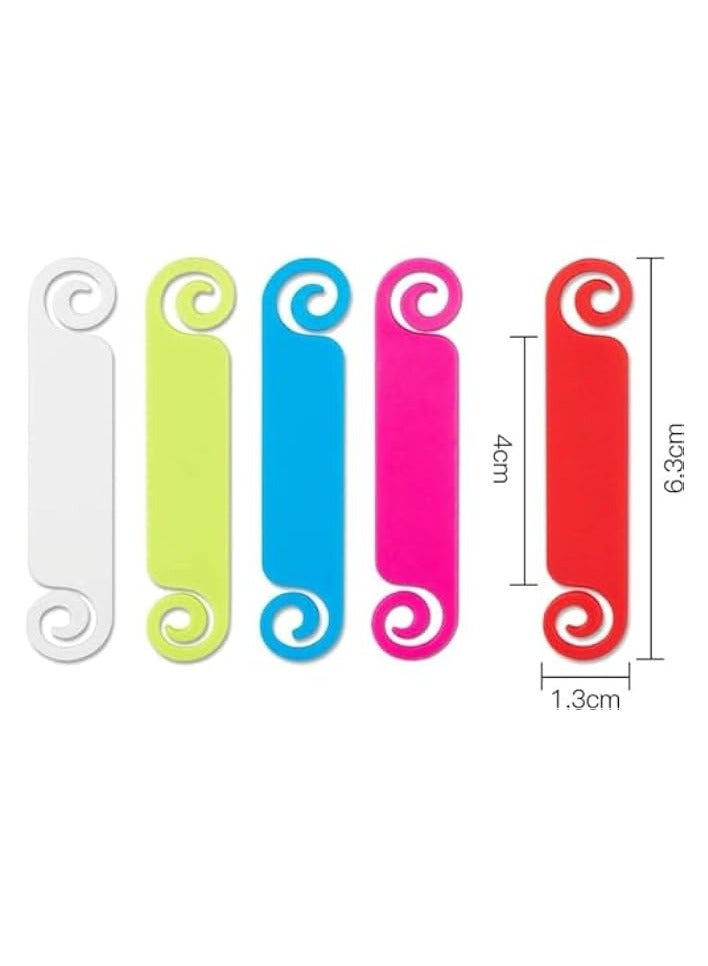 بروماس علامات الكابلات، ملصقات إدارة الكابلات، ملصقات الكابلات متعددة الألوان، علامات تعريف السلك، علامات نظام العلامات، منظم السلك، لشاحن هاتف تلفزيون USB للكمبيوتر (50 قطعة) - Image 2