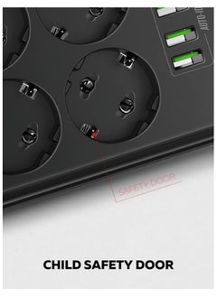 إل دينو LDNIO SE6403, 6 sockets, s/w, 10A / 2500 W 6 4 2 m 220 mm 109 mm 40 mm black  - Image 3