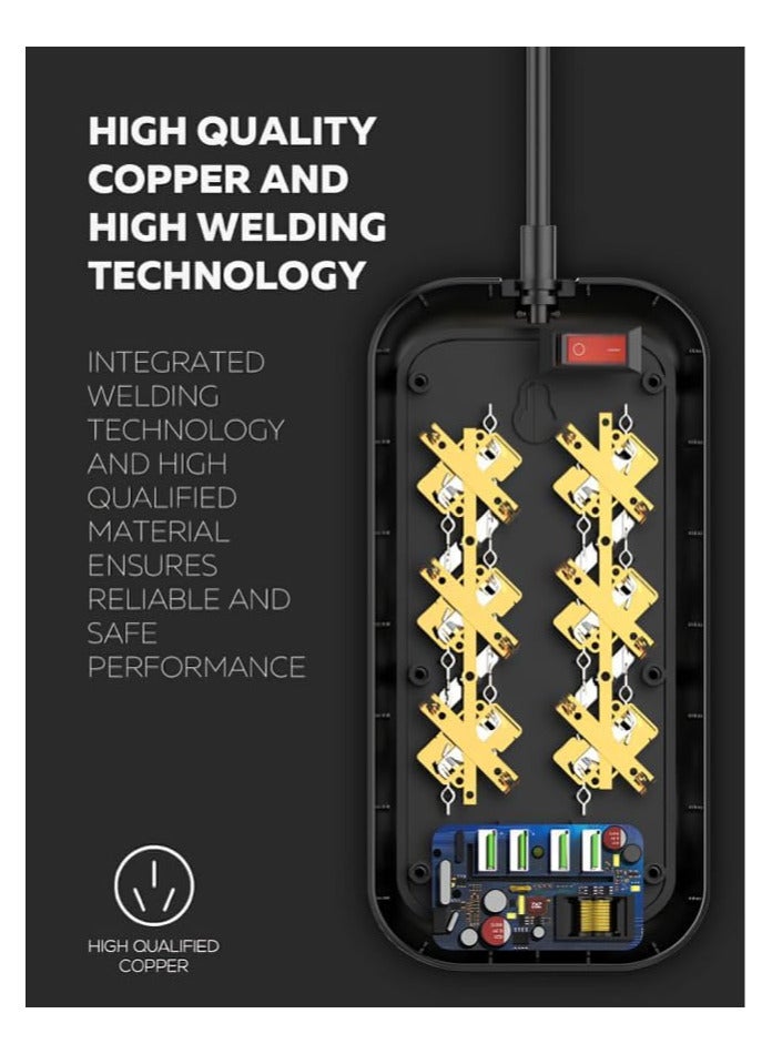 LDNIO SE6403, 6 sockets, s/w, 10A / 2500 W 6 4 2 m 220 mm 109 mm 40 mm black - Image 5