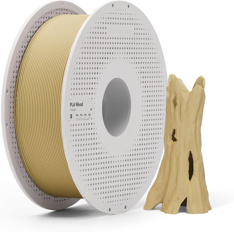 Bambu Lab 3D Printer Filament PLA Wood-Classic Birch- with Bambu Reusable Spool Classic Birch - Image 2