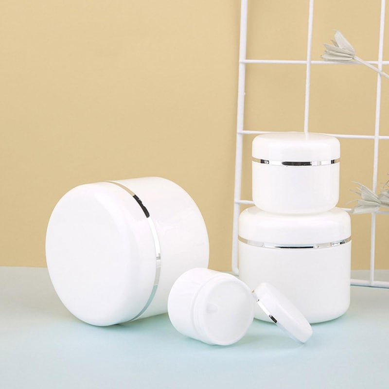 8pcs Facial Cream Boxes with Silver Edge, Small round Lotion Jars 20g 30g 50g 100g, Portable Cosmetic Sample Containers for Travel and Daily Skincare Storage - Image 4