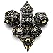 HNCCESG DND Dice Dungeons and Dragons Dice Metal Polyhedral Dice Set Role Playing DD Dice HNCCESG Hollow Grim Reaper Gaming for RPG Table Game Black - Image 4