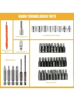 Generic Electric Screwdriver 47 Pcs, Rechargeable Electric Power Screwdriver Set with Pivoting Handle & LED Light, Cordless Screwdriver Bit, USB Charging Cable, Carrying Case  - Image 3