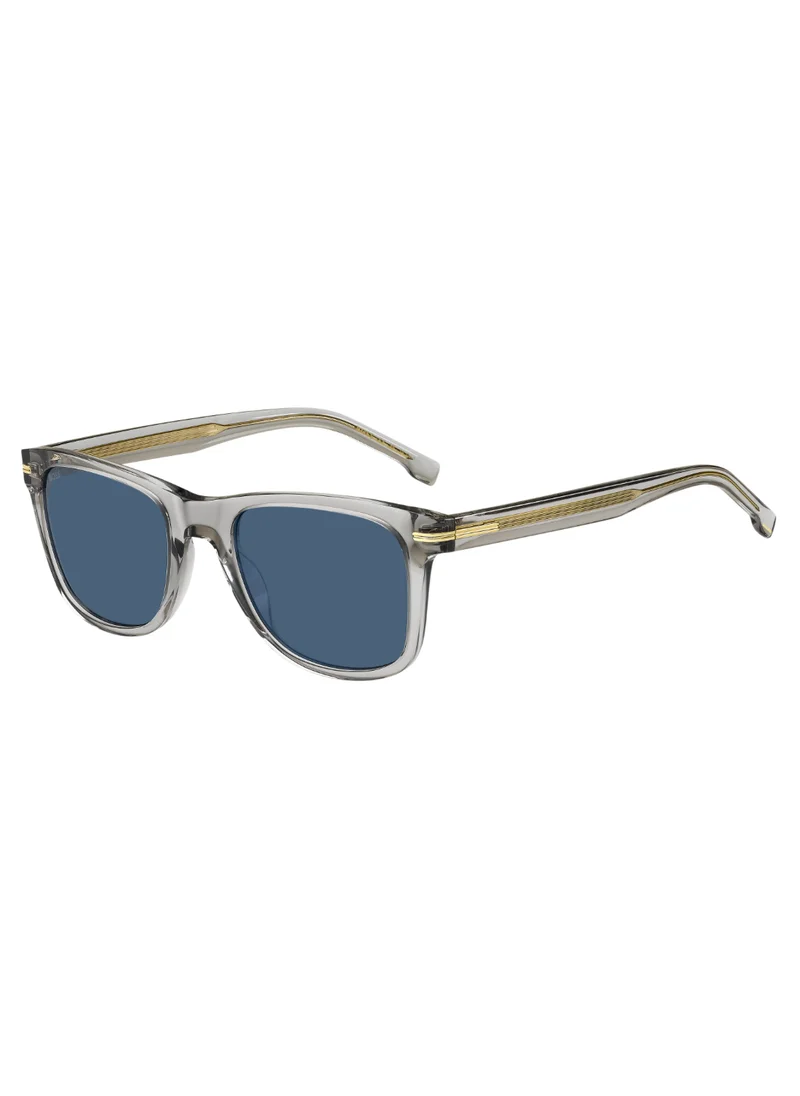 بوس Men's UV Protection Sunglasses Boss 1508/S Grey 42.5 - Lens Size: 52 Mm