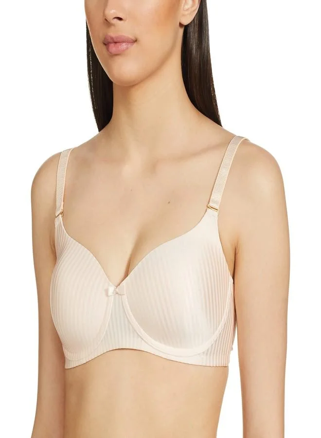 Triumph Triumph T-Shirt Bra Shiny Seamless Detachable Straps Padded Wireless Multiway Tshirt Bra Nude