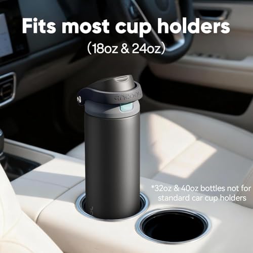 ENCOOL Leakproof Insulated Water Bottle with Straw Dual-Sip Water Bottle Bag-Safe Design for Work, Commute & Gym – Keeps Drinks Cold All Day, 24 oz, Astral Chart - Image 3