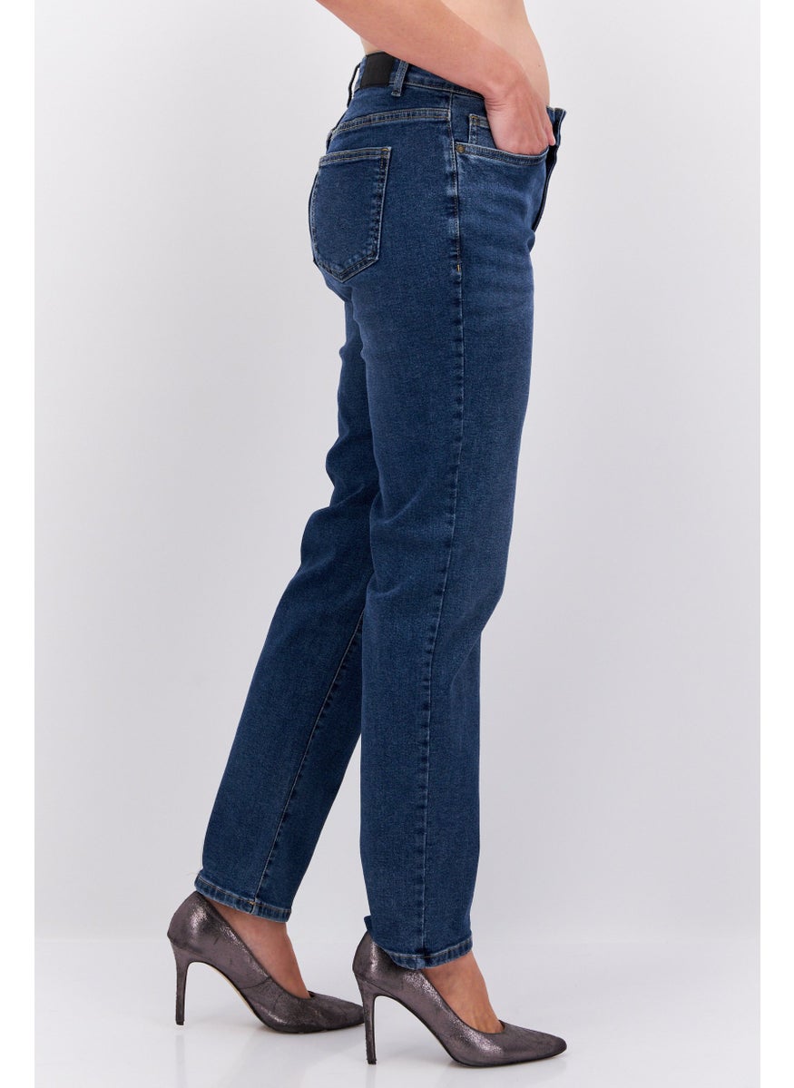 Tchibo - Women Regular Fit Wash Stretchable Denim, Blue - Image 1